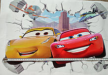 Вінілові наклейки на стіну, шафи, вікна, мультфільм Тачки Cars (лист 40*60 см), фото 6