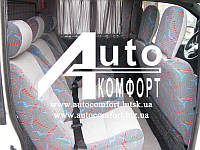 Шторки в Volkswagen Caddy, Fiat Doblo, Peugeot Partner, Citroën Berlingo, Renault Kangoo, Opel Combo серые с