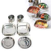 Набор туристической посуды 6 предметов "CW-304", посуда для похода из нержавейки (туристичний посуд) (NS)