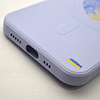 Чохол з патріотичним малюнком Silicone Case Wave Print з MagSafe для iPhone 12 Pro Max Ukrainian Heart, фото 6