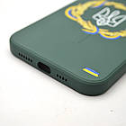 Чехол з патріотичним малюнком Silicone Case Wave Print з MagSafe для iPhone 12 Pro Max Army Trident Зелений, фото 6