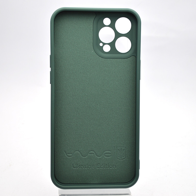 Чехол з патріотичним малюнком Silicone Case Wave Print з MagSafe для iPhone 12 Pro Max Army Trident Зелений, фото 4