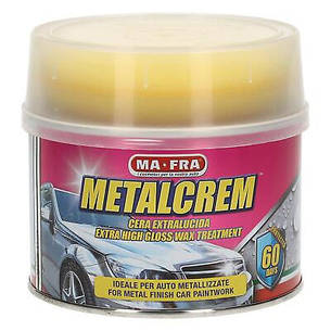 Екстраглянсовий віск для ручного полірування кузова автомобіля MA-FRA METALCREM 250мл, фото 1
