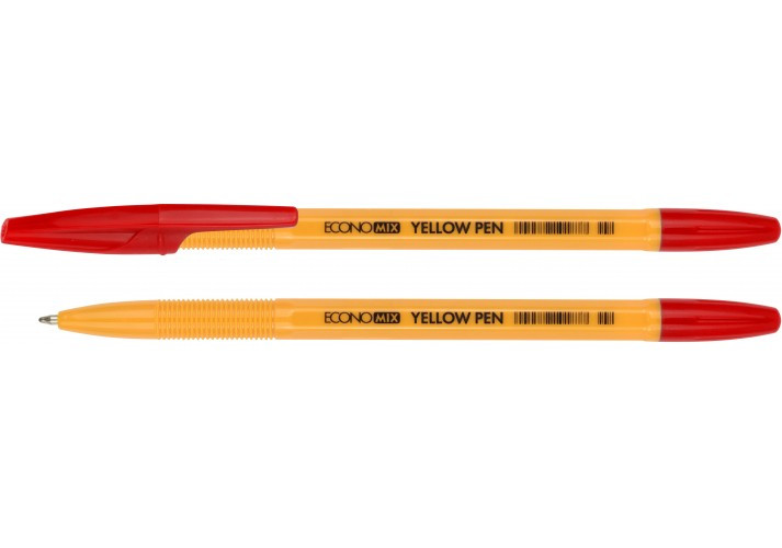 Ручка кулькова Economix Yellow Pen 0.5 мм червона
