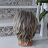 Перука каскад з термоволокна платіново-русявий омбре 7016-R10/26, фото 4