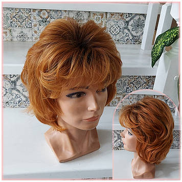 Перука каскад пишний з термоволокна мідний омбре 1421GY-984YS1B