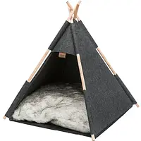 Лежак-вигвам Trixie Tipi для кошек, антрацит, 55×65×55 см