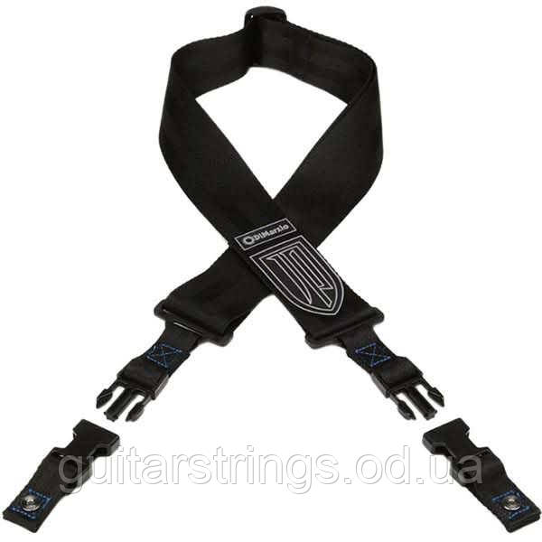 Ремінь гітарний DiMarzio DD2200JPBKBL John Petrucci Nylon Signature ClipLock Strap Black and Blue, фото 1