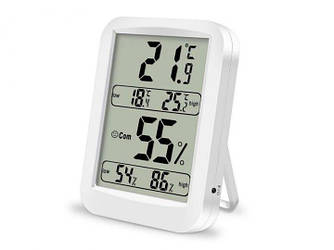 Термометр цифровий TH028 з гігрометром (білий)