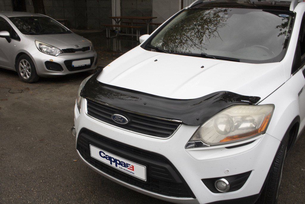 Дефлектор капота (мухобойка) Ford Kuga 2008-2013 (Форд Куга) 2742K281 - фото 5 - id-p1670285089