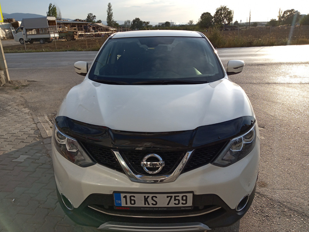 Дефлектор капота (мухобойка) Nissan Qashqai 2017-2021 (Ниссан Кашкай) 5773K032 - фото 3 - id-p1670561807