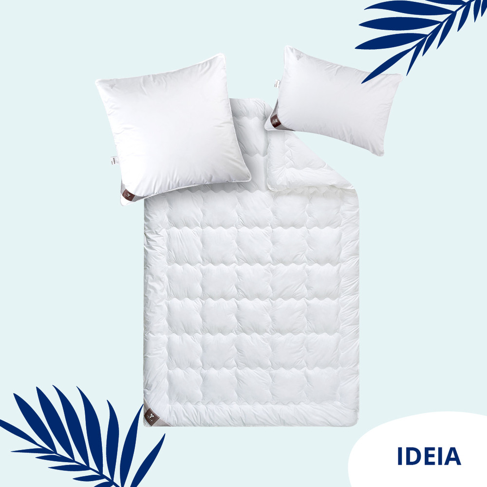 Ковдра TM Ideia Super Soft Premium з аналогом лебединого пуху літня 140*210 см перкаль, фото 1