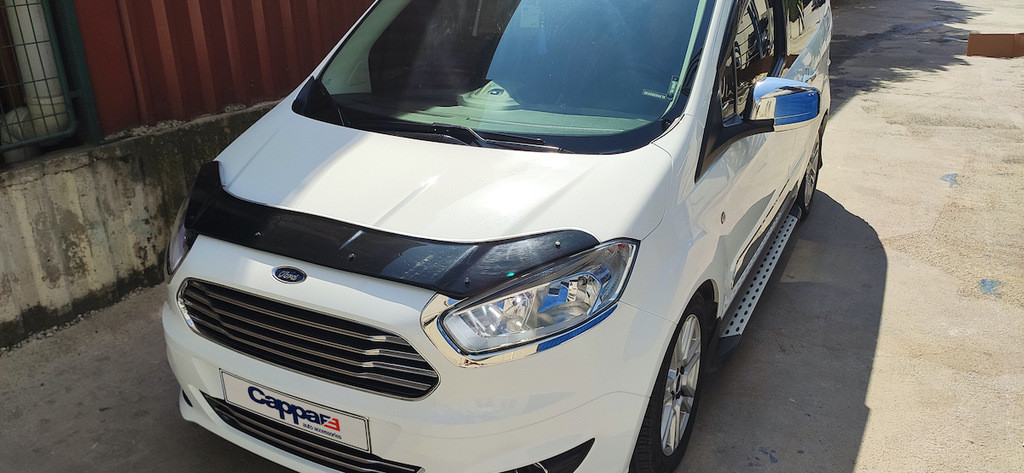 Дефлектор капота (мухобойка) Ford Courier 2014 (Форд Курьер) 2720K042 - фото 5 - id-p1670564892