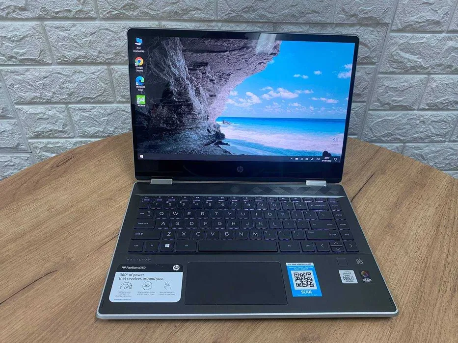 Ноутбук Сенсорний HP Pavilion X360 14-dh 14 FHD/IPS/i7 1065G7/16/SSD250/Iris