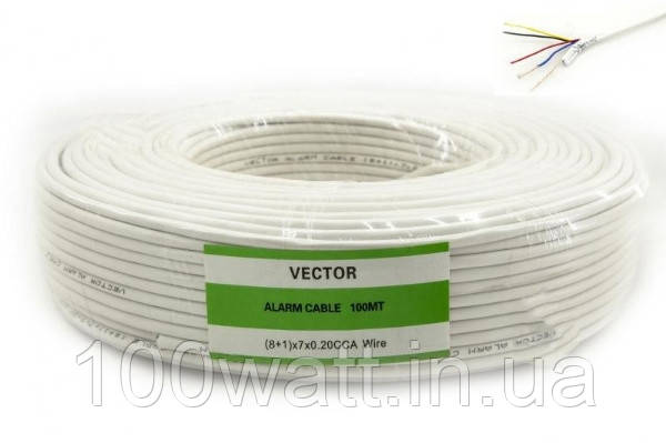 Контрольний кабель VECTOR Alarm 8*0.22 екранований GAV 757