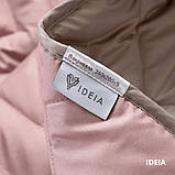 Покривало 240х260 см IDEIA стьобане двостороннє якісна стібка мікрофібра пудра сіре на ліжко, диван, фото 10