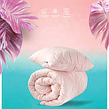 Набір полуторний Tropical ковдра 140х210 см + подушка 50х70 см IDEIA антиалергенний пудра, фото 2