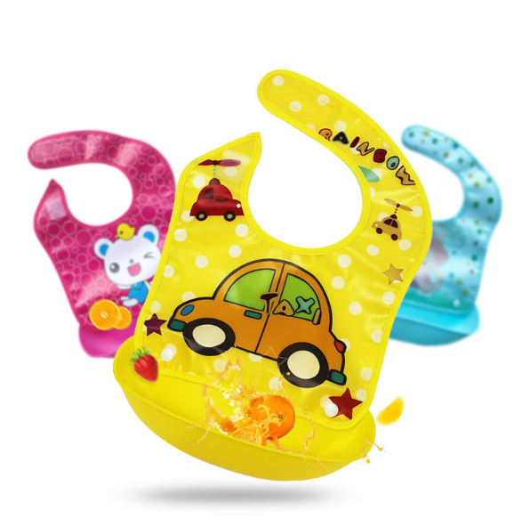 Дитячий слюнявчик силіконовий з кармашком ОПТОМ  нагрудник опт, фото 1