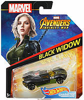 Машинка Hot Wheels - Black Widow - 2018 Marvel - Avengers Infinity War - Character Cars. Mattel Оригинал