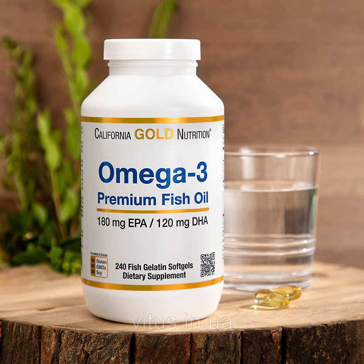 Омега-3 California Gold Nutrition, Рыбий жир премиум, Omega-3 Premium ...