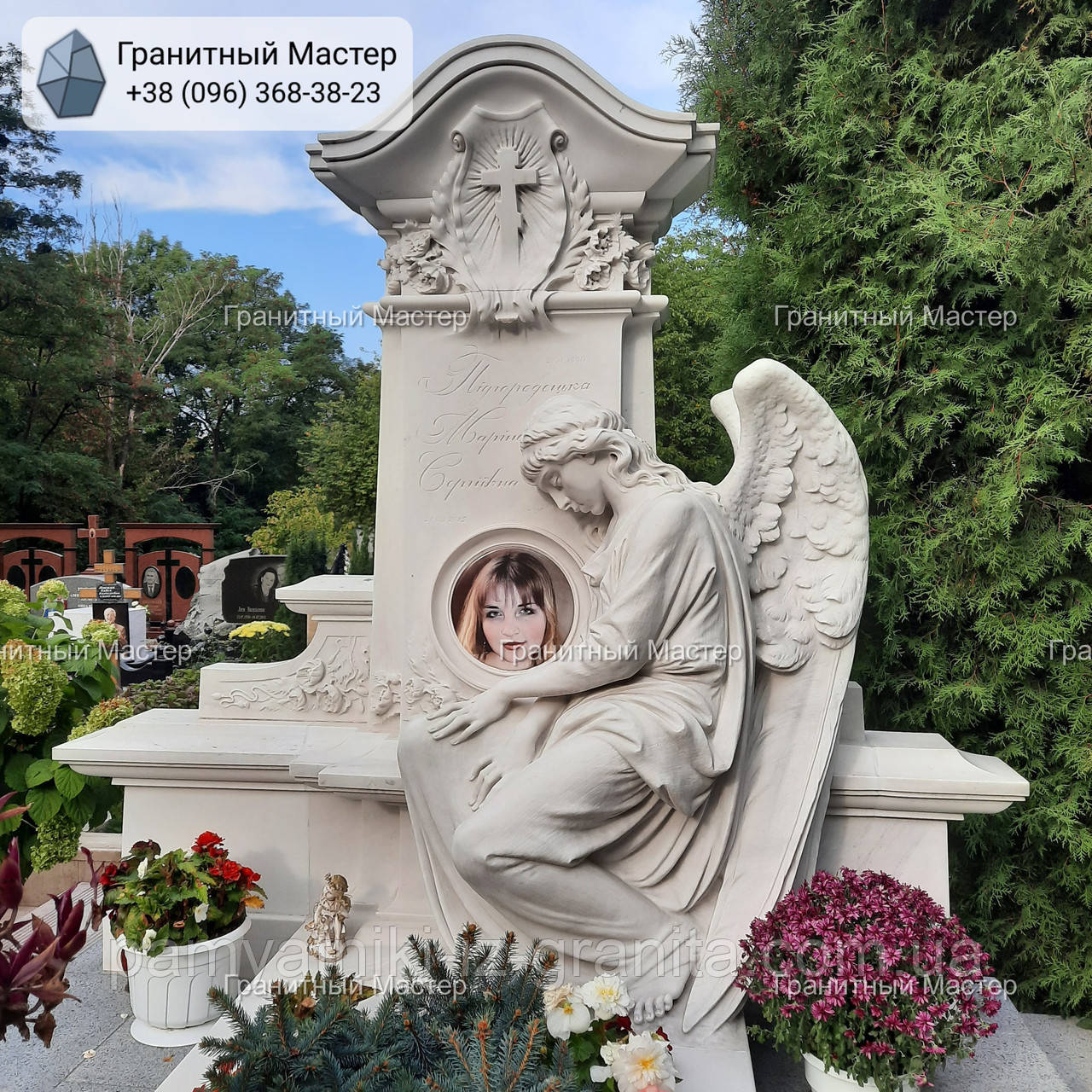 Скульптура ангела з мармуру № 916, фото 1