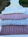 В’язаний теплий  светр для дівчинки, фото 5