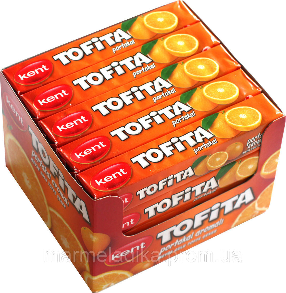 TOFITA фруктовые жевательные конфеты АПЕЛЬСИН Блок 20 шт (ID#1676874849 ...