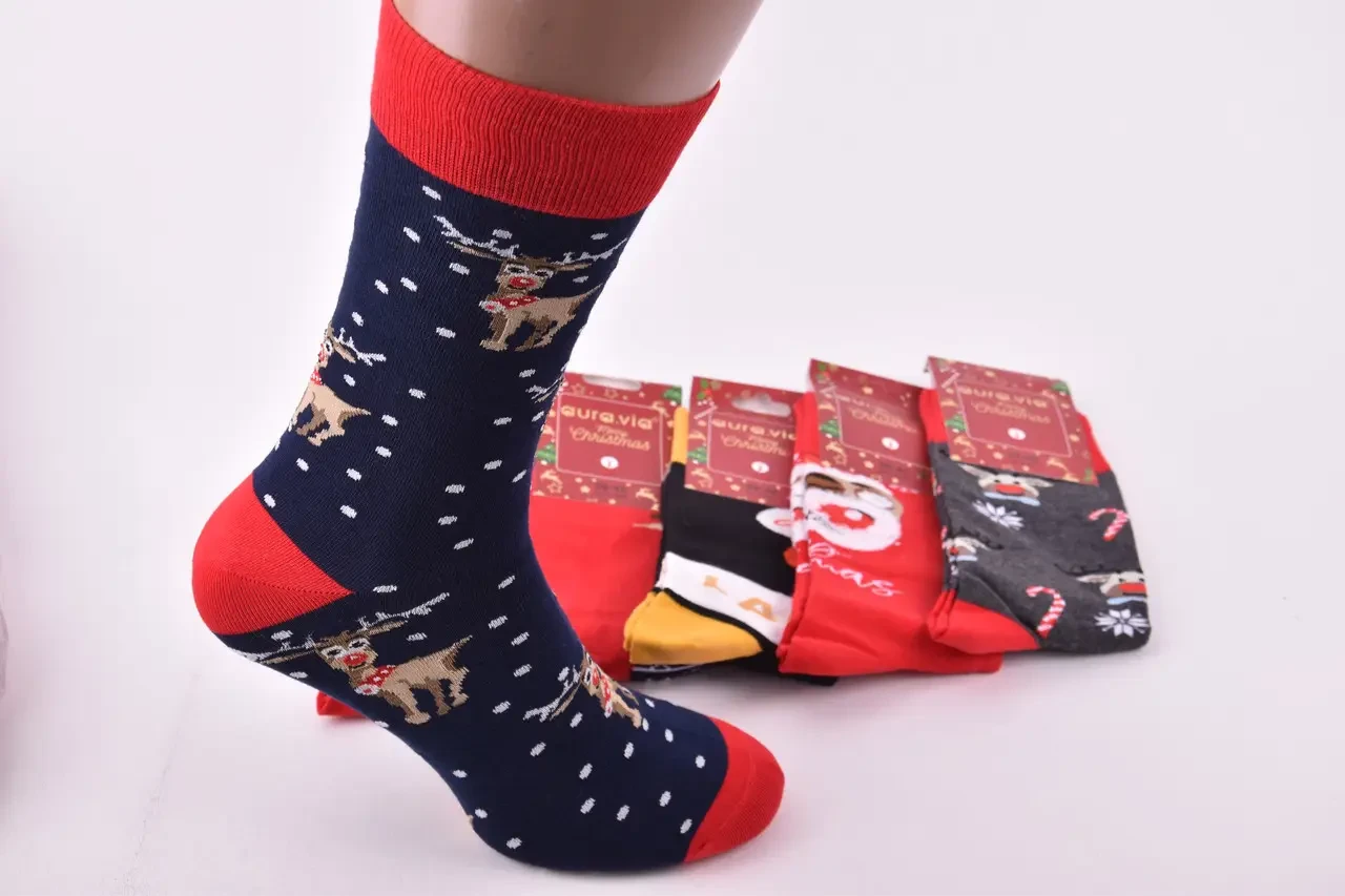 Шкарпетки чоловічі Merry Christmas "AURA" Cotton 39-42 | 5 пар