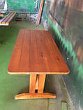 Дерев'яний садовий стіл 1,95 м "Стайл". Колір: Палісандр, фото 8