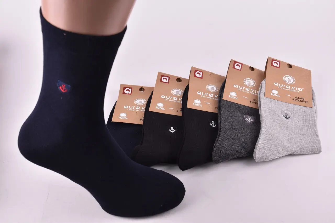 Шкарпетки чоловічі "AURA" COTTON 43-46 | 5 пар