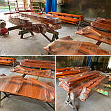Дерев'яний садовий стіл 2,45 м "Стайл". Колір: Махагон, фото 8