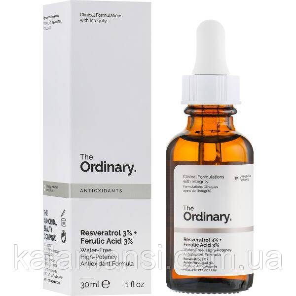 Сыворотка с ресвератролом 3% и феруловой кислотой 3% The Ordinary Resveratrol Serum 3% + Ferulic Acid 3% 30 мл