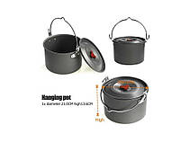 Набір туристичного посуду Cooking Set DS-309 матеріал твердий оксид алюмінію, фото 6