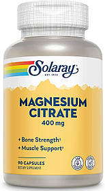 Цитрат магнію133 мг Magnesium Citrate Solaray, 90  капсул