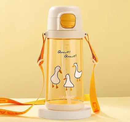 Пляшка для води дитяча Casno Geese Waterbottle KXN-1219 690 мл жовтогаряча, фото 2