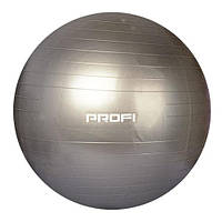 Мяч для фитнеса - фитбол с насосом «Pofi» MS 1541 Серый (размер 75 см)
