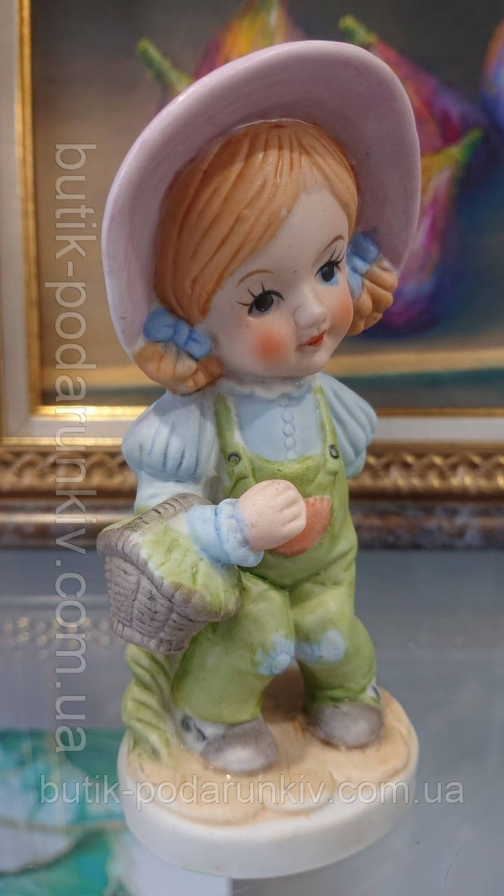 Статуэтка бисквитный фарфор Девочка с корзинкой (ID#1676900085), цена:  820 ₴, купить на
