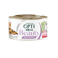 Вологий корм Optimeal Beauty Harmony для котів з тунцем в желе з морськими водоростями 70г (4820215366236)