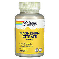 Магний цитрат 400 мг, BioCitrate Magnesium, Solaray, 90 капсул (SOR-46301)