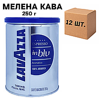 Ящик молотого кофе Lavazza In Blu Esspresso ж/б, 250г (в ящике 12 шт)