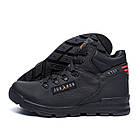 Шкіряні чоловічі теплі зимові черевики з натуральним хутром Jordan Y-707 чорні чоловіче комфортне зимове взуття з натуральної шкір, фото 3