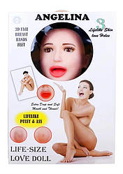 Надувна лялька "Angelina 3D" з вставкою кіберка та вібруостимуляції. BS5900001