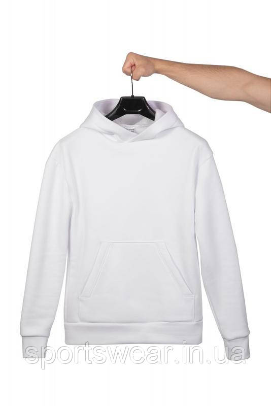 Худі чоловіче білого кольору демісезонна осіння Толстовка з капюшоном хлопцю Тринитка Є оплата на новій пошті Підбір розмір худі, фото 1