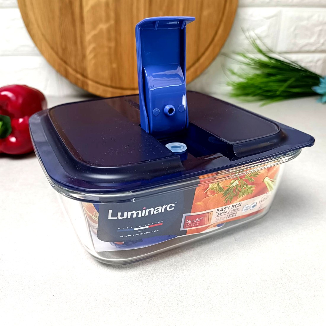 Стеклянный контейнер для пищевых продуктов 1220 мл Luminarc Easy Box - фото 1 - id-p1505775145