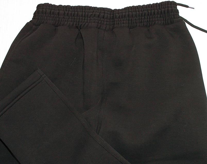Спортивні штани чоловічі утеплені чорні, прямі M,L,XL,XXL,3XL XL, фото 2