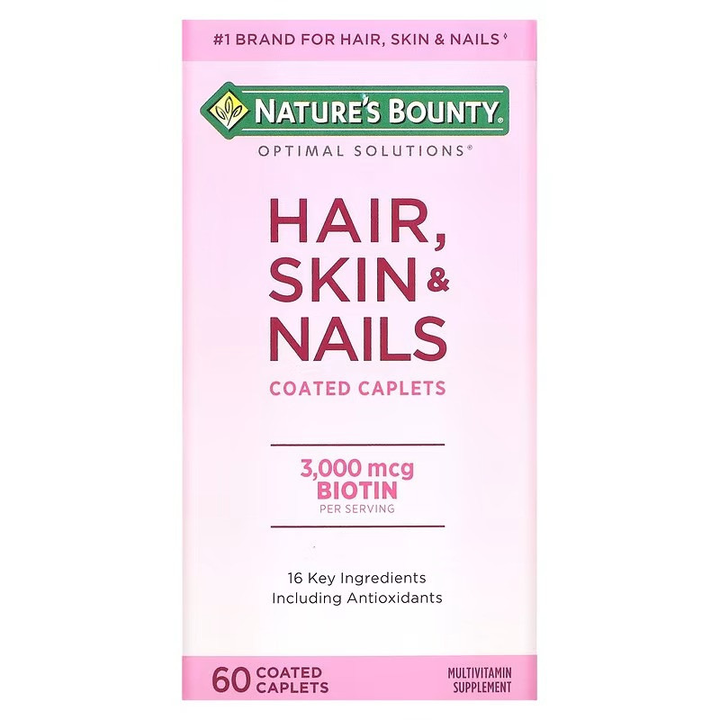 Nature's Bounty, добавка для волосся, шкіри та нігтів, 60 капсул із покриттям