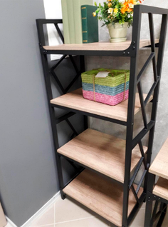 Стелаж металевий для книг та документів Ромбо 4 полиці