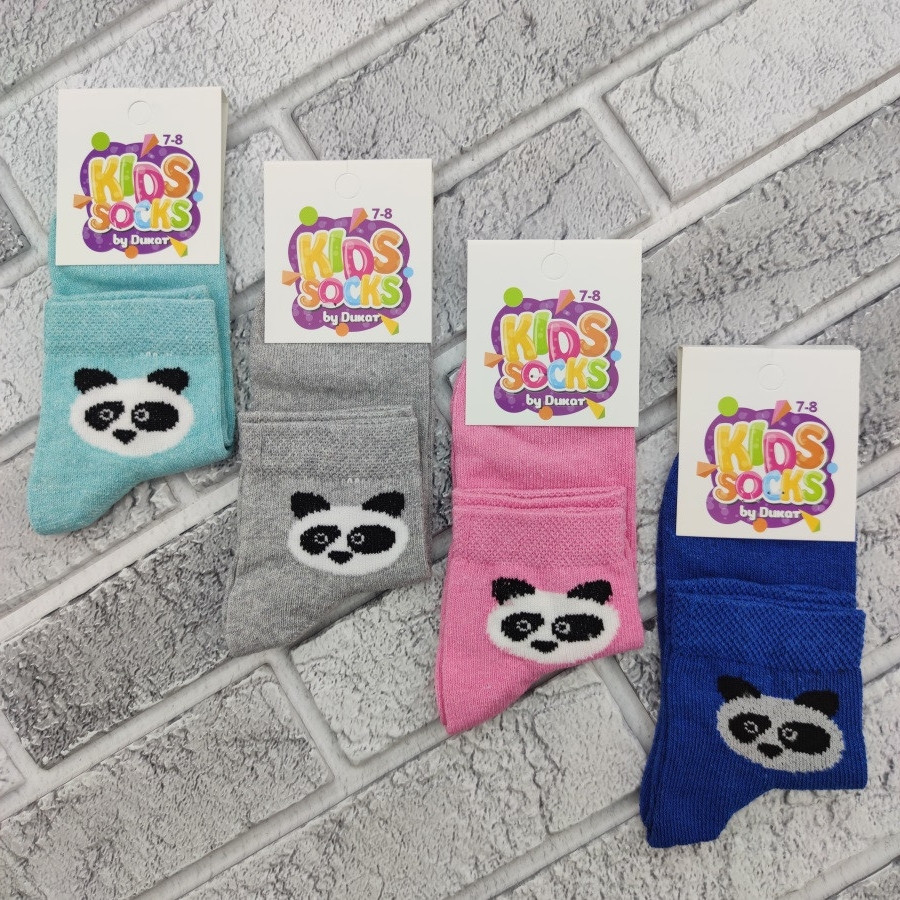 Шкарпетки дитячі середні весна/осінь р.7-8 панда асорті Kids Socks by Dukat 30036307