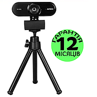 Веб-камера со штативом A4Tech PK-935HL 1080P, вебкамера с микрофоном, вебка для компьютера (ПК) и ноутбука