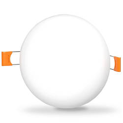 LED світильник вбудований безрамковий круглий VIDEX 9W 4100K (VL-DLFR-094)